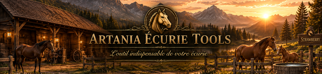 Écurie au coucher du soleil